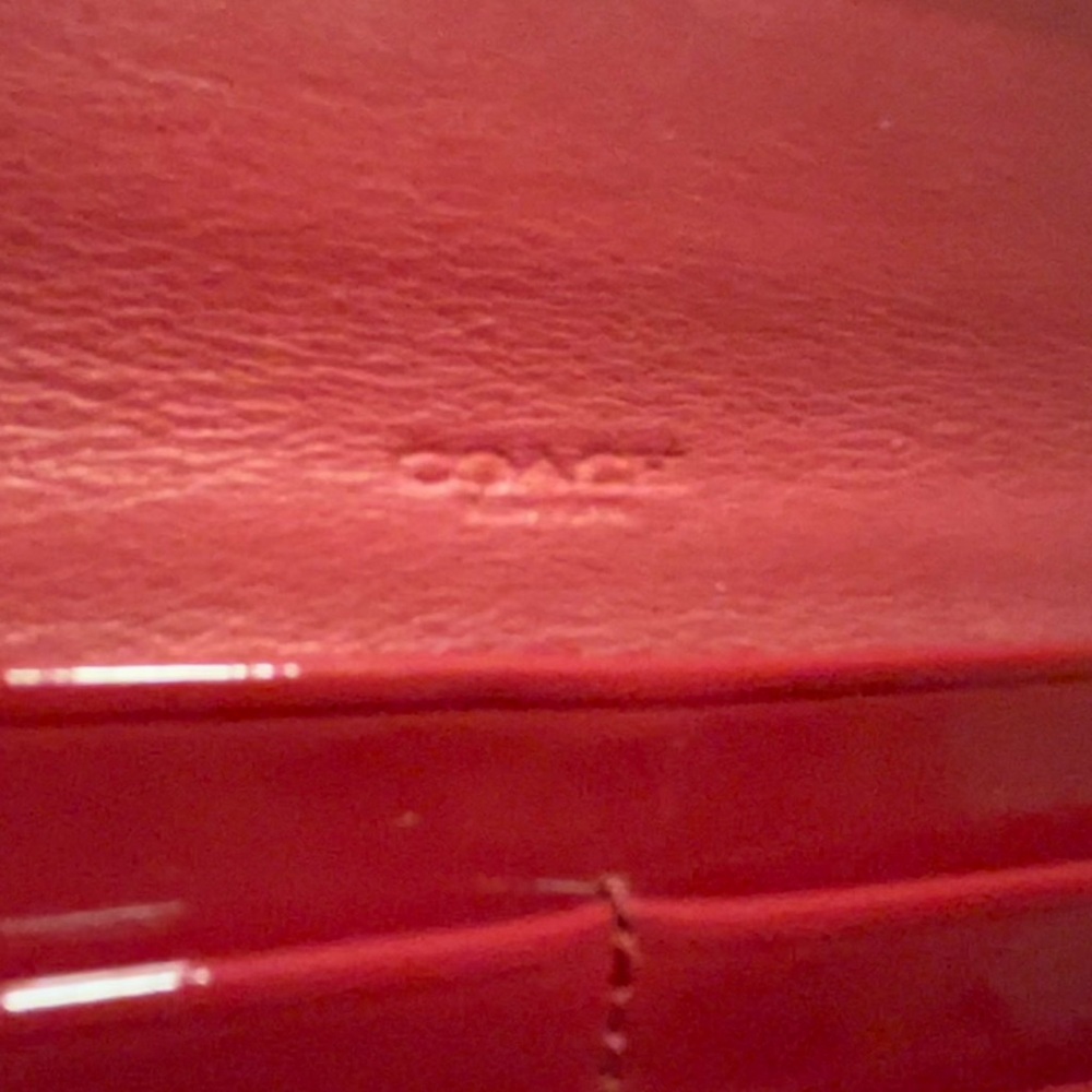 Coach Embossed Logo Patent Leather Wallet - 52458 - Picture 7 of 8